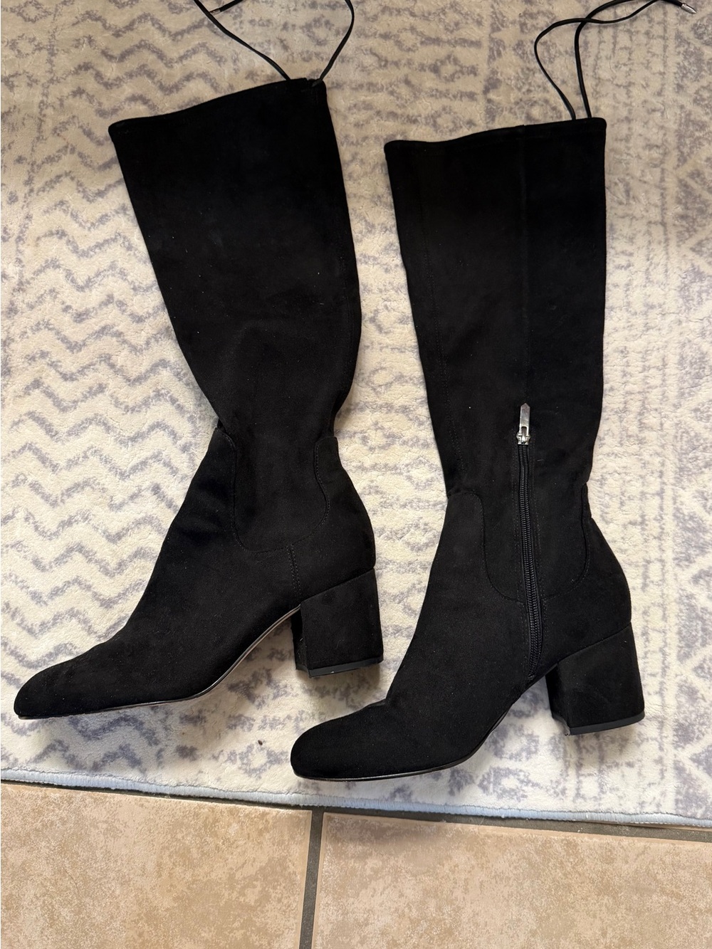 Sam Edelman Black Over-the-Knee Block Heel Boots size 9